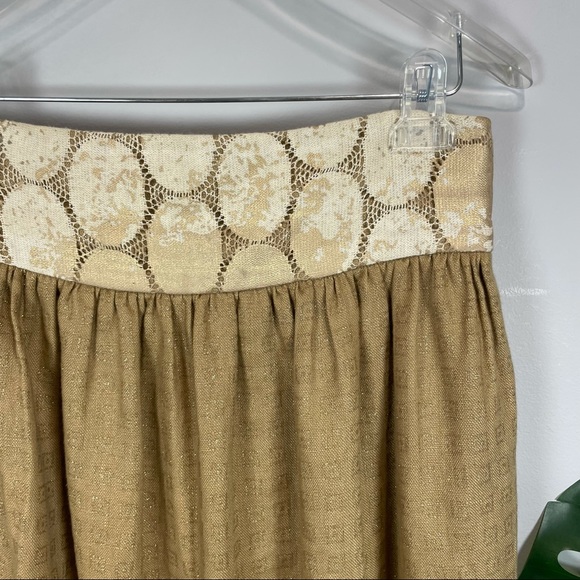 Anthro Lauren Moffatt Gilded Hive mini skirt 4 - Picture 4 of 7